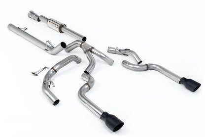 MILLTEK RACE ROAD+ CAT BACK EXHAUST DUAL REAR EXIT FORD F150 SUPERCREW 21+ 5.0L V8