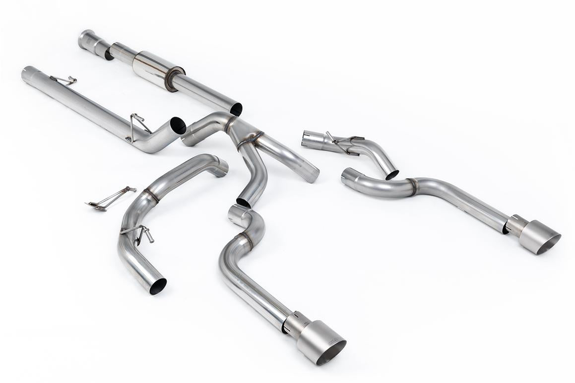 MILLTEK RACE ROAD+ CAT BACK EXHAUST DUAL REAR EXIT FORD F150 SUPERCREW 21+ 5.0L V8