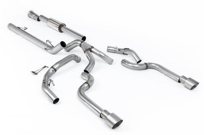 MILLTEK RACE ROAD+ CAT BACK EXHAUST DUAL REAR EXIT FORD F150 SUPERCREW 21+ 5.0L V8