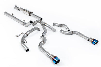 MILLTEK RACE ROAD+ CAT BACK EXHAUST DUAL REAR EXIT FORD F150 SUPERCREW 21+ 5.0L V8