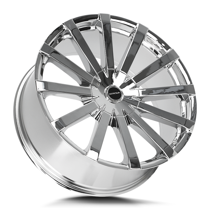 STRADA WHEELS GABBIA 22X9.5 6X135 +30 OFFSET CHROME FORD F150 04-26