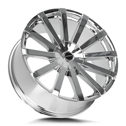 STRADA WHEELS GABBIA 22X9.5 6X135 +30 OFFSET CHROME FORD F150 04-26