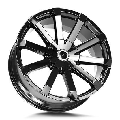 STRADA WHEELS GABBIA 24X10 6X135 +30 OFFSET GLOSS BLACK FORD F150 04-26