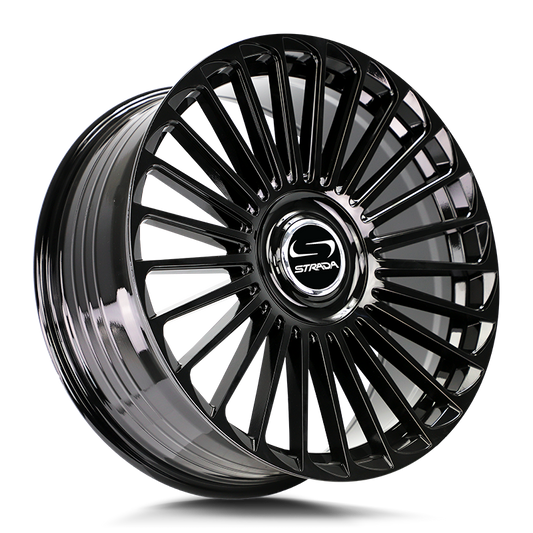 STRADA WHEELS MARTELLO 22X9.5 6X135 +30 OFFSET GLOSS BLACK FORD F150 04-26