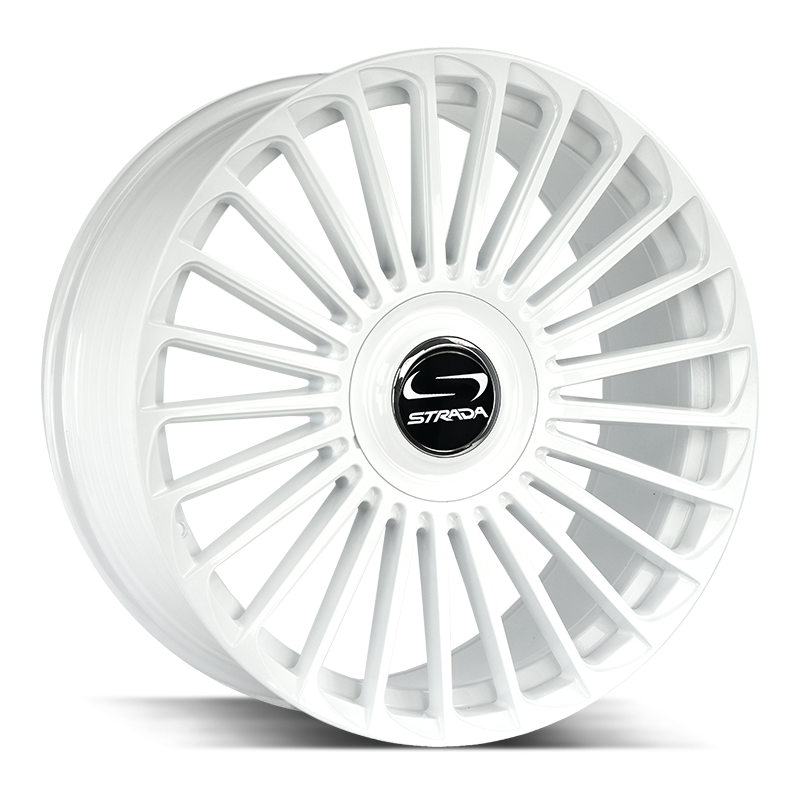 STRADA WHEELS MARTELLO 22X9.5 6X135 +30 OFFSET GLOSS WHITE FORD F150 04-26