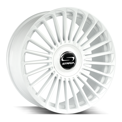 STRADA WHEELS MARTELLO 22X9.5 6X135 +30 OFFSET GLOSS WHITE FORD F150 04-26