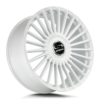 STRADA WHEELS MARTELLO 22X9.5 6X135 +30 OFFSET GLOSS WHITE FORD F150 04-26