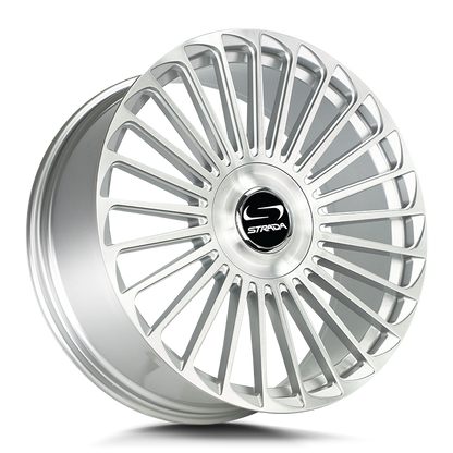 STRADA WHEELS MARTELLO 22X9.5 6X135 +30 OFFSET BRUSHED FACE SILVER FORD F150 04-26