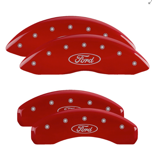 MGP BRAKE CALIPER COVERS FORD OVAL LOGO F150 21+ FRONT & REAR SET
