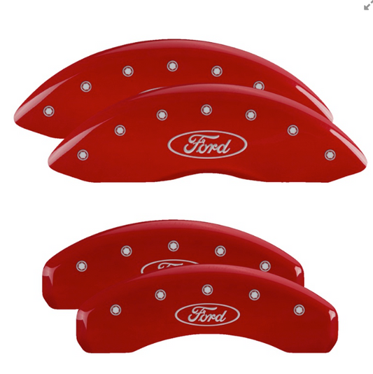 MGP BRAKE CALIPER COVERS FORD OVAL LOGO F150 21+ FRONT & REAR SET