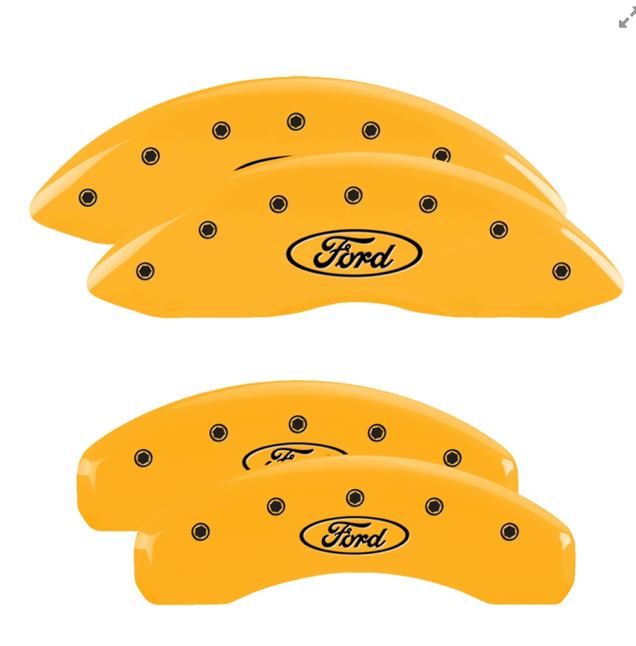 MGP BRAKE CALIPER COVERS FORD OVAL LOGO F150 21+ FRONT & REAR SET
