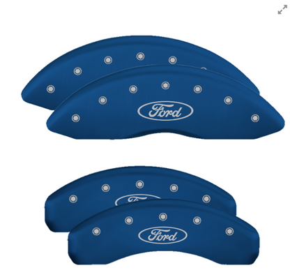 MGP BRAKE CALIPER COVERS FORD OVAL LOGO F150 21+ FRONT & REAR SET