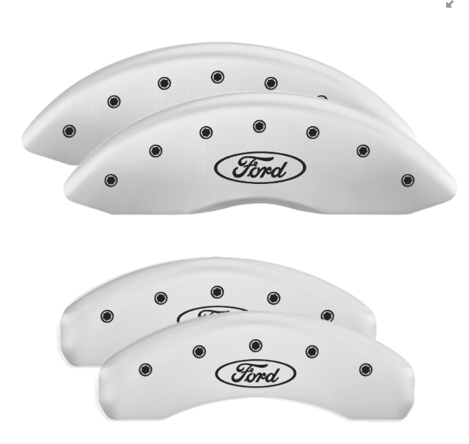 MGP BRAKE CALIPER COVERS FORD OVAL LOGO F150 21+ FRONT & REAR SET