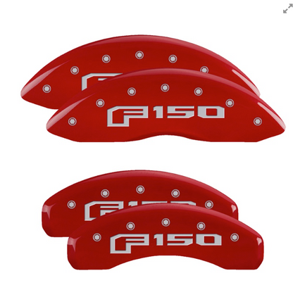 MGP BRAKE CALIPER COVERS FORD F150 LOGO F150 2012-2020 FRONT & REAR SET MECH BRAKE