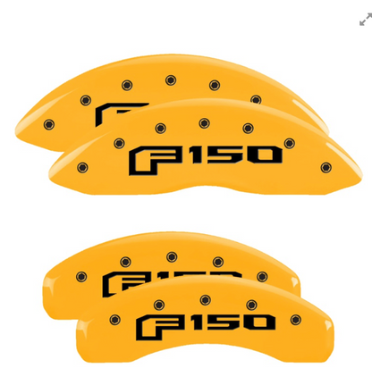 MGP BRAKE CALIPER COVERS FORD F150 LOGO F150 2012-2020 FRONT & REAR SET MECH BRAKE