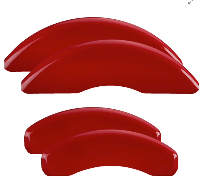 MGP CLASSIC BRAKE CALIPER COVERS NO ENGRAVING FORD F150 2012-2020 FRONT & REAR SET MECH BRAKE