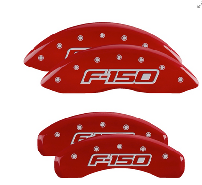 MGP BRAKE CALIPER COVERS FORD F150 LOGO 2 F150 2012-2020 FRONT & REAR SET MECH BRAKE