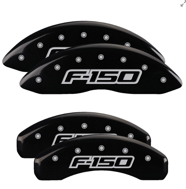 MGP BRAKE CALIPER COVERS FORD F150 LOGO 2 F150 2012-2020 FRONT & REAR SET MECH BRAKE