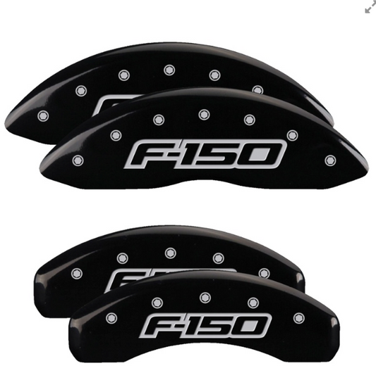 MGP BRAKE CALIPER COVERS FORD F150 LOGO 2 F150 2012-2020 FRONT & REAR SET MECH BRAKE