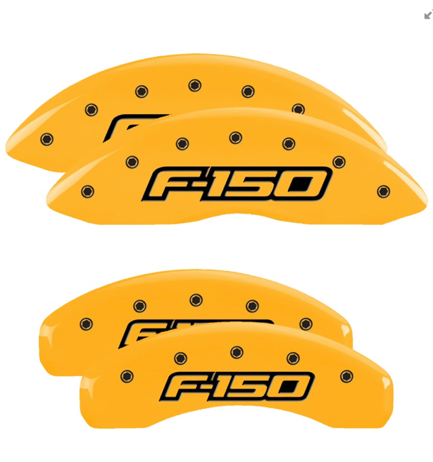 MGP BRAKE CALIPER COVERS FORD F150 LOGO 2 F150 2012-2020 FRONT & REAR SET MECH BRAKE