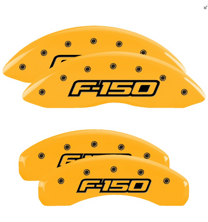 MGP BRAKE CALIPER COVERS FORD F150 LOGO 2 F150 2012-2020 FRONT & REAR SET MECH BRAKE