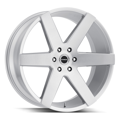 STRADA WHEELS CODA 26X10 6X135 +24 OFFSET BRUSHED FACE SILVER FORD F150 04-26