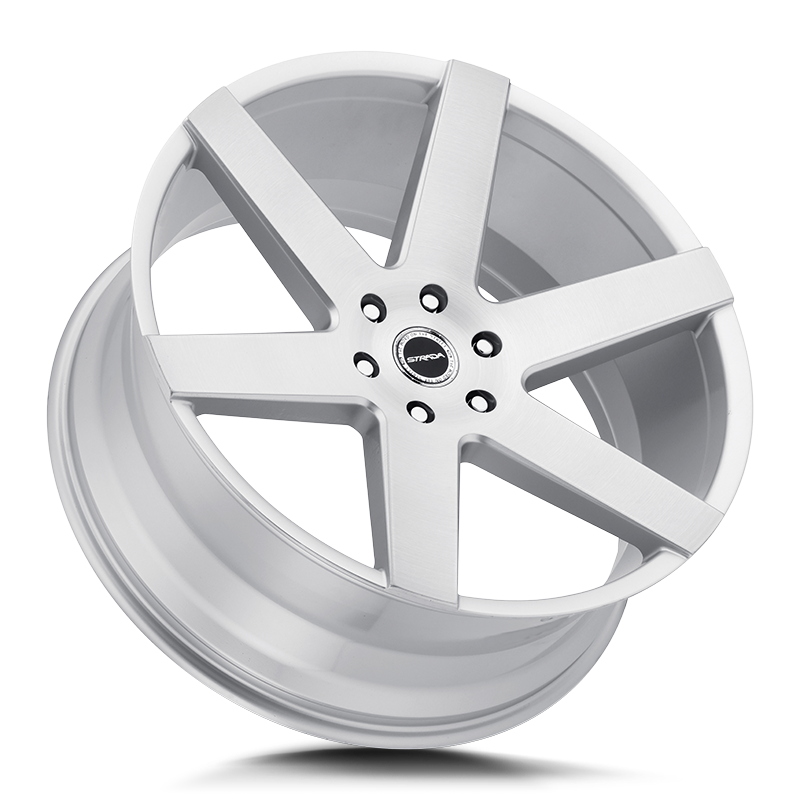 STRADA WHEELS CODA 26X10 6X135 +24 OFFSET BRUSHED FACE SILVER FORD F150 04-26