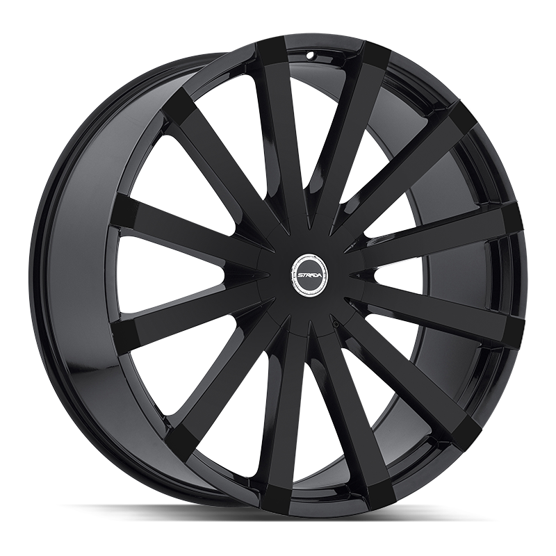 STRADA WHEELS GABBIA 24X10 6X135 +30 OFFSET GLOSS BLACK FORD F150 04-26
