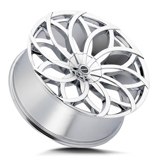 STRADA WHEELS HURACAN 22X9.5 6X135 + 30 OFFSET CHROME FORD F150 04-26