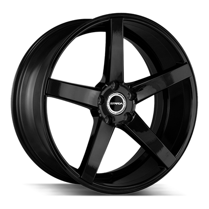 STRADA WHEELS PERFETTO 26X10 6X135 +26 OFFSET GLOSS BLACK FORD F150 04-26