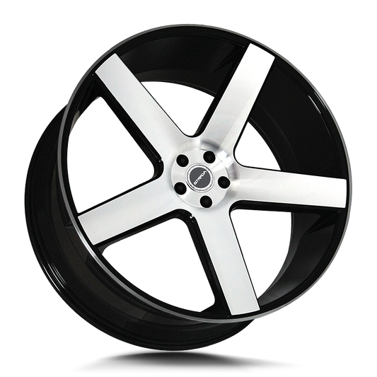 STRADA WHEELS PERFETTO 24X10 6X135 +24 OFFSET GLOSS BLACK MACHINED FORD F150 04-26
