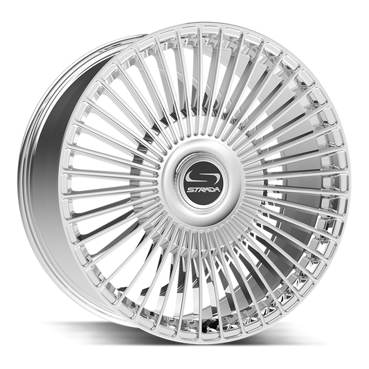 STRADA WHEELS SPAGHETTI 24X10 6X135 +30 OFFSET CHROME FORD F150 04-26