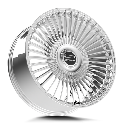 STRADA WHEELS SPAGHETTI 26X10 6X135 +30 OFFSET CHROME FORD F150 04-26