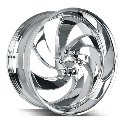 STRADA STREET CLASSICS RETRO 6 24X10 6X135 +24 OFFSET CHROME FORD F150 04-26