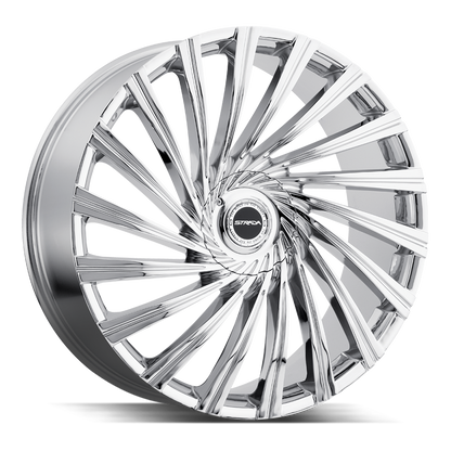 STRADA WHEELS TORNADO 24X10 6X135 +30 OFFSET CHROME FORD F150 04-26