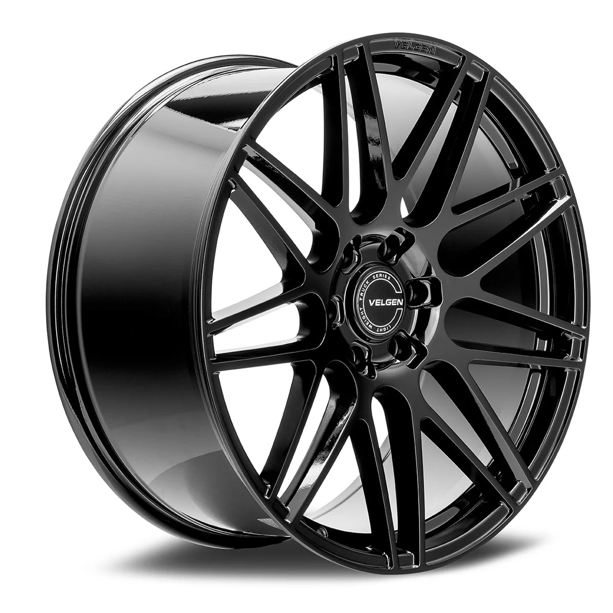 VELGEN WHEELS VFF-9 24X10 6X135 +30/+38 GLOSS BLACK COMPLETE SET STAGGERED FORD F150 21+