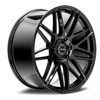 VELGEN WHEELS VFF-9 24X10 6X135 +30/+38 GLOSS BLACK COMPLETE SET STAGGERED FORD F150 21+