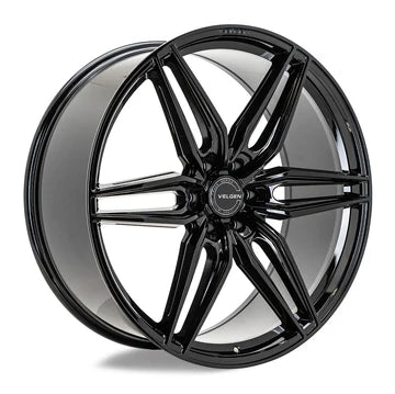 VELGEN WHEELS VFF-6 22X10 6X135 +30/+38 GLOSS BLACK COMPLETE SET STAGGERED FORD F150 21+