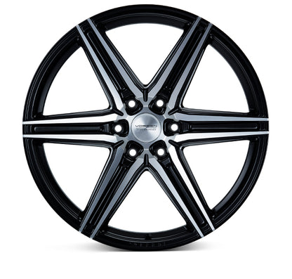 VOSSEN HF6-2 20X9.5 6X135 +15 OFFSET FORD F150 04-26 BRUSHED MATTE BLACK