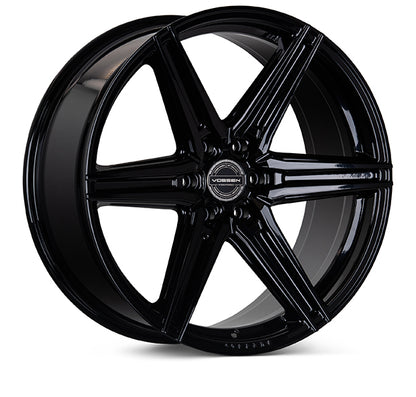 VOSSEN HF6-2 24X10 6X135 +25 OFFSET FORD F150 04-26 GLOSS BLACK
