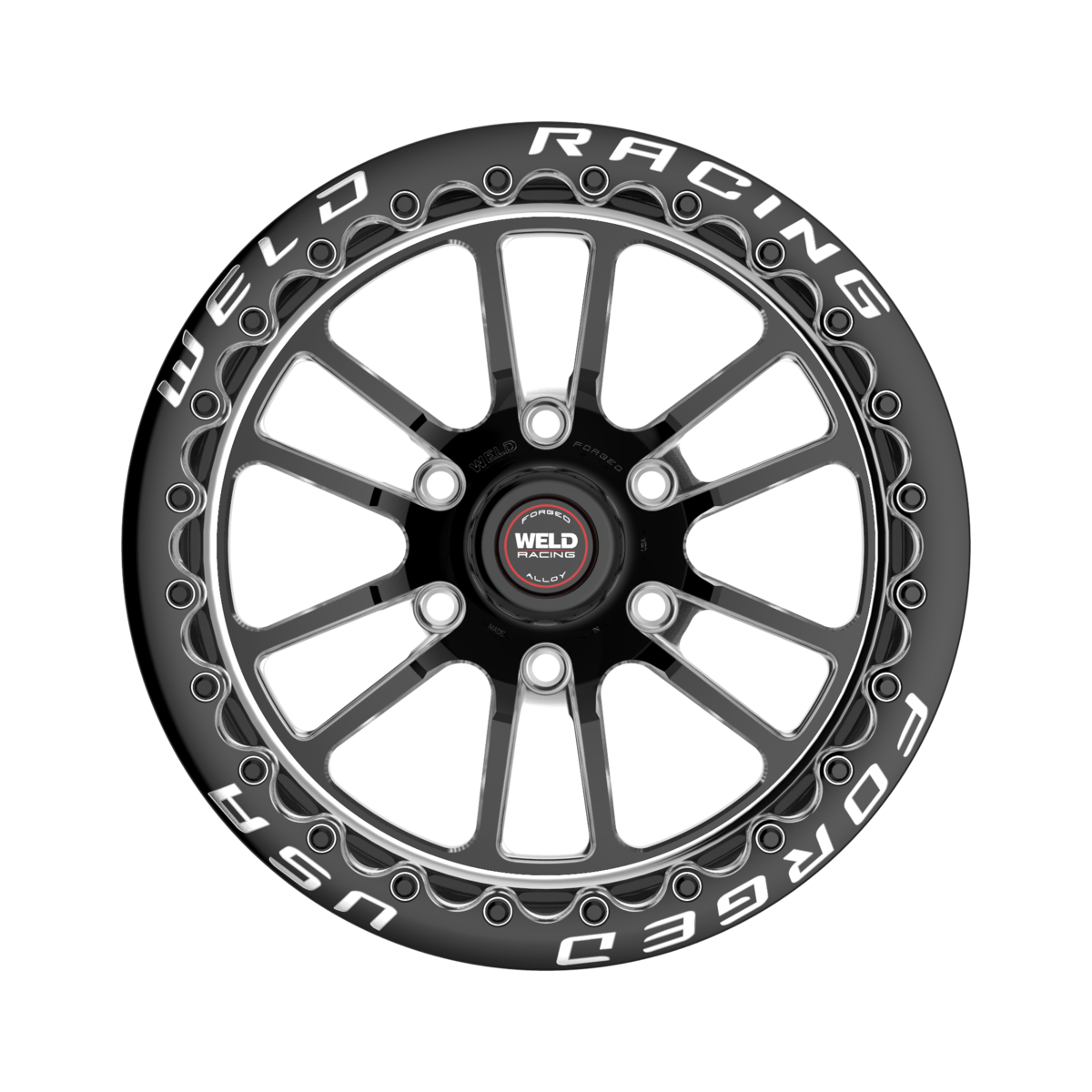 WELD S70 HD BEADLOCK 17X9.5 6X135 +24 OFFSET BLACK CENTER FORD F150 04-26