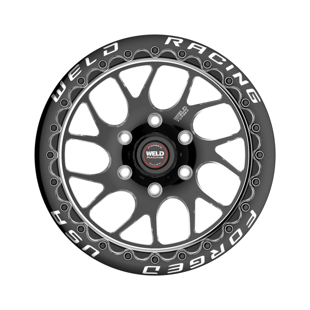 WELD S78 HD BEADLOCK 17X9.5 6X135 +24 OFFSET BLACK CENTER FORD F150 04-26