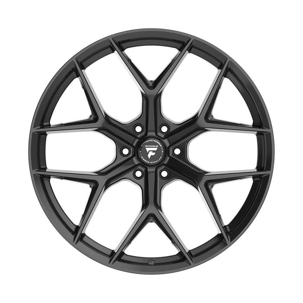 FITTIPALDI WHEELS FS374 22X9.5 6X135 +25 OFFSET GLOSS BLACK FORD F150 04-26