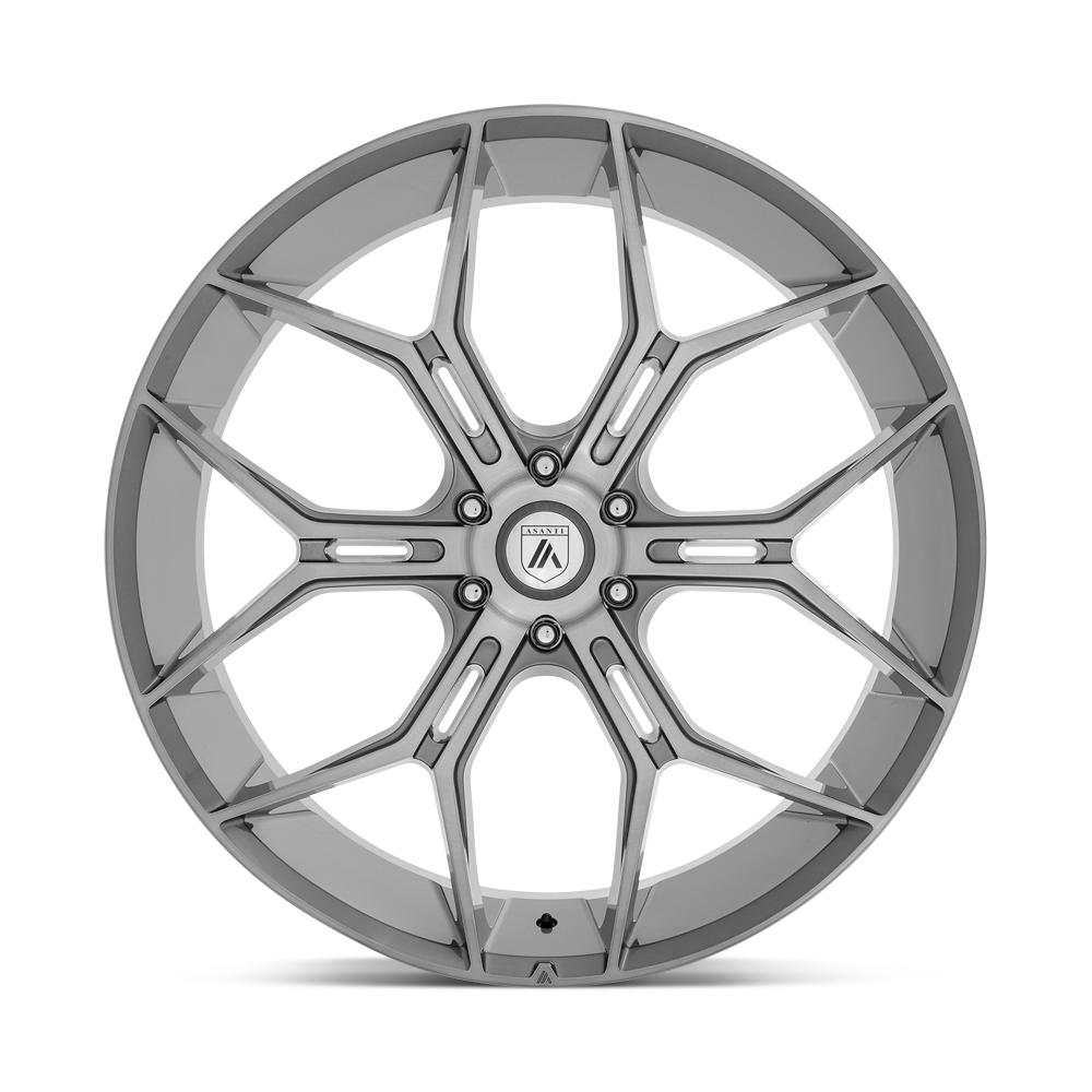 ASANTI WHEELS MONARCH TRUCK 22X9.5 6X135 +38 OFFSET TITANIUM BRUSHED FORD F150 04-26