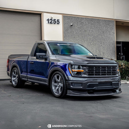 ANDERSON COMPOSITES CARBON FIBER FRONT CHIN SPOILER TYPE MB FORD F150 21-24