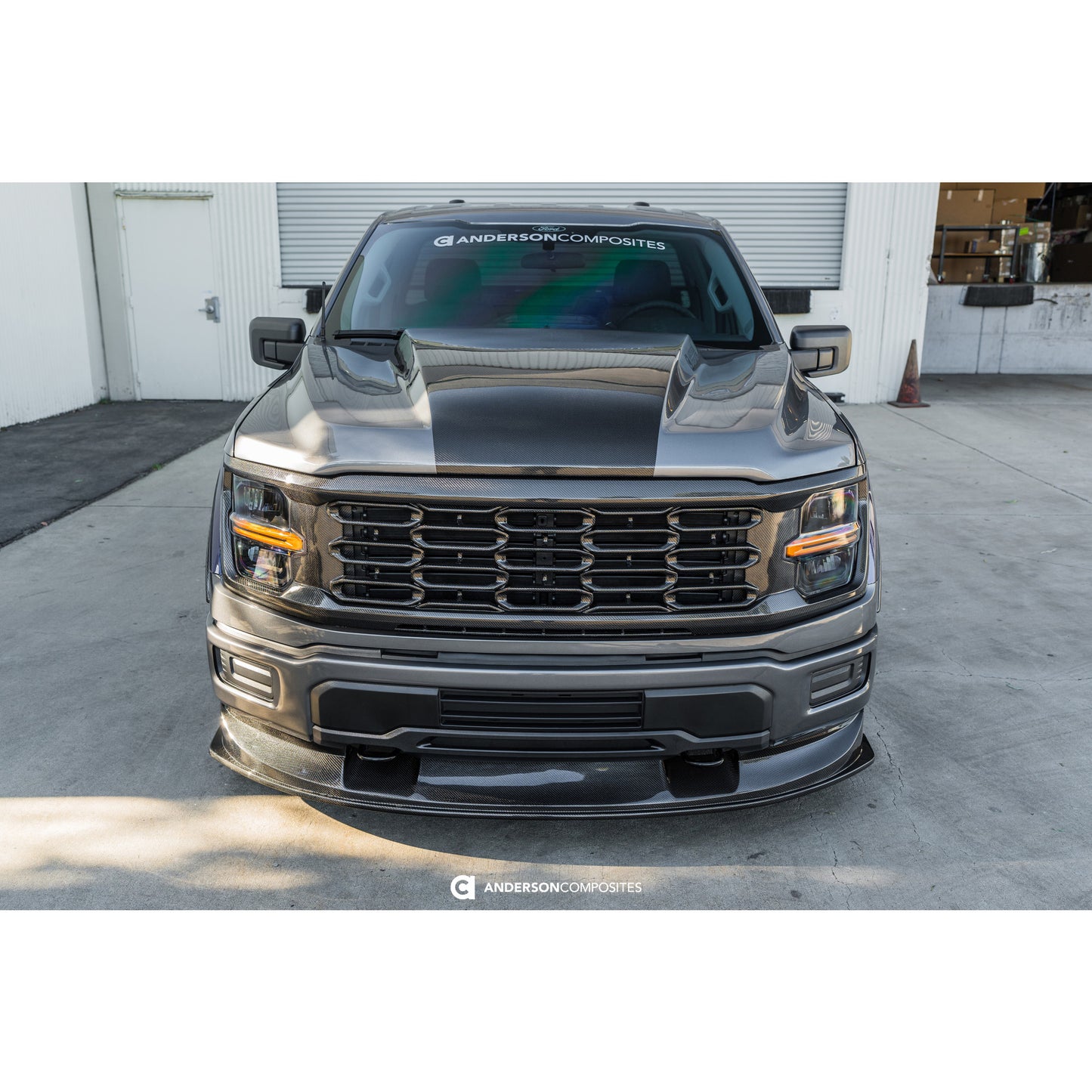 ANDERSON COMPOSITES CARBON FIBER HOOD TYPE CJ FORD F150 21-25