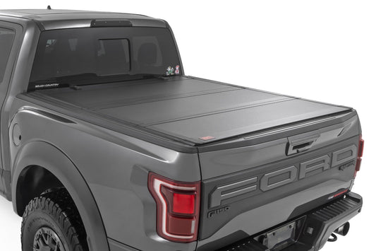 ROUGH COUNTRY HARD TRI FOLD FLIP UP BED COVER FORD F150 21-26
