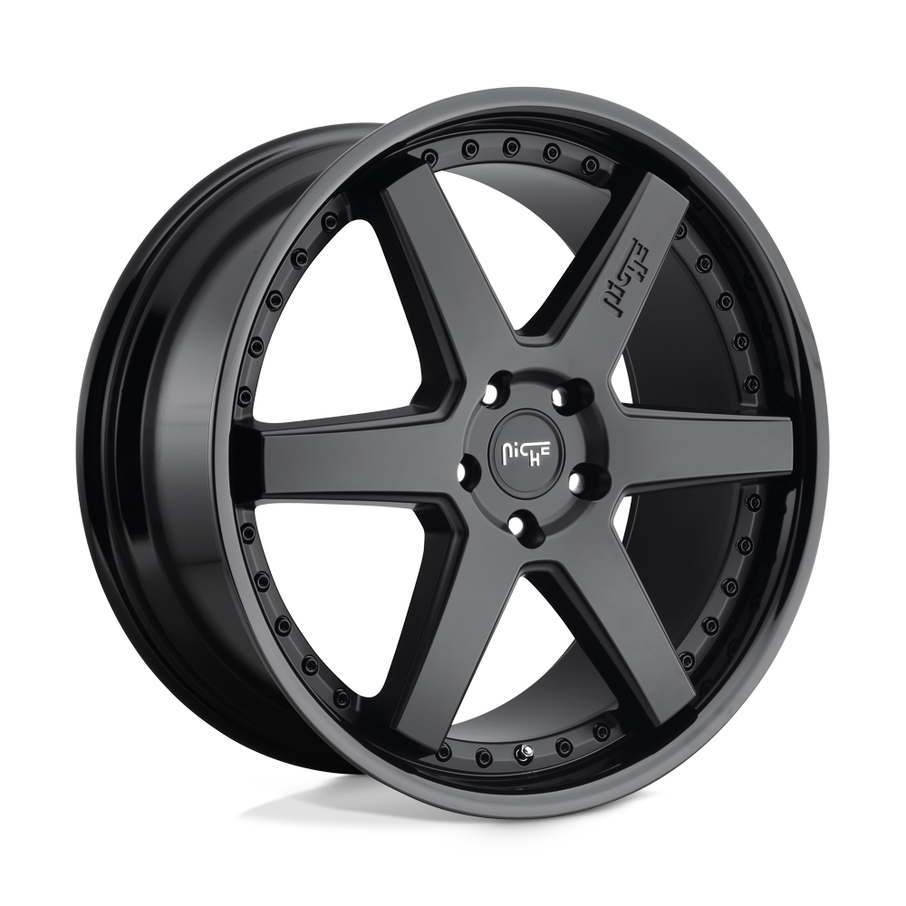 NICHE WHEELS ALTAIR 22X10 6X135 +30 OFFSET GLOSS AND MATTE BLACK FORD F150 04-26