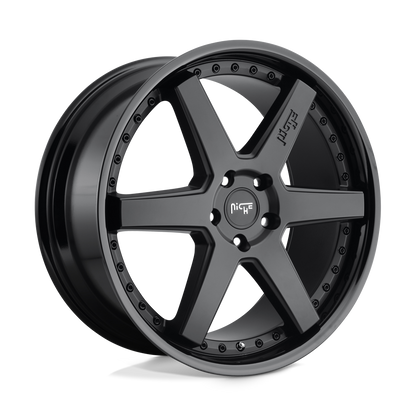 NICHE WHEELS ALTAIR 22X10 6X135 +30 OFFSET GLOSS AND MATTE BLACK FORD F150 04-26
