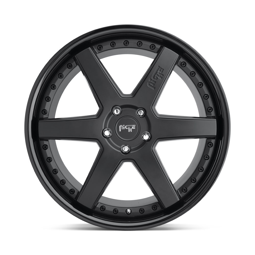 NICHE WHEELS ALTAIR 22X10 6X135 +30 OFFSET GLOSS AND MATTE BLACK FORD F150 04-26